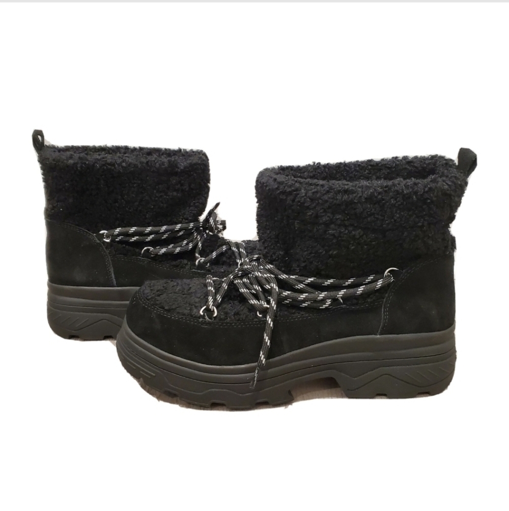 NEW BP Summit Fab Lace Up Ankle Boots Black